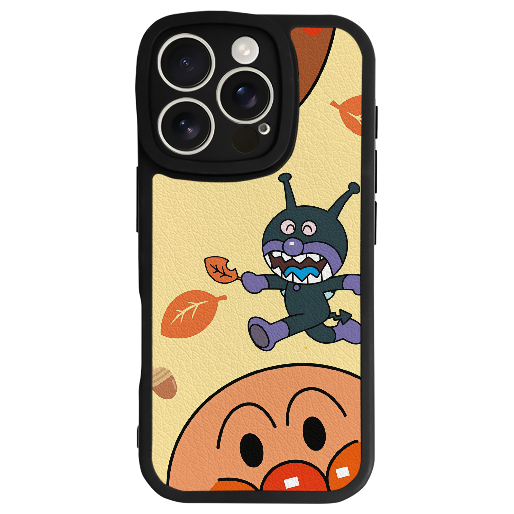 （画像用） アンパンマン Anpanman 【iPhone 16シリーズ対応】シリコンスマホケース（レザー調） 材質：シリコン